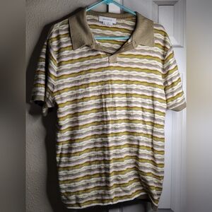 Striped Beige Polo Shirt